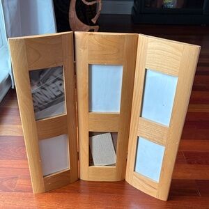 Triple Panel Wooden Photo Frame